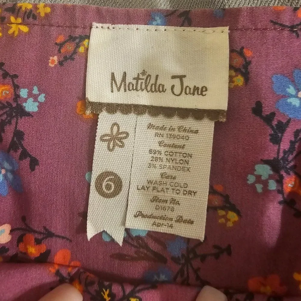 Matilda Jane Dress Sz 6